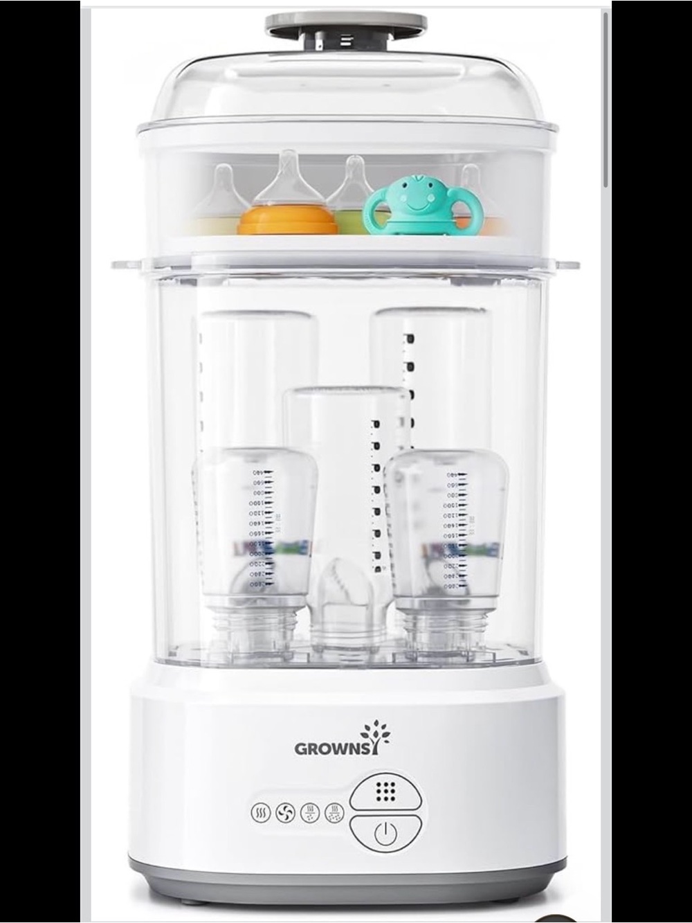 GROWNSY Compact Baby Bottle Sterilizer & Dryer
